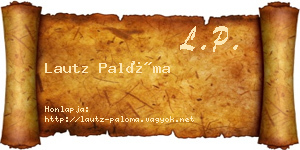 Lautz Palóma névjegykártya